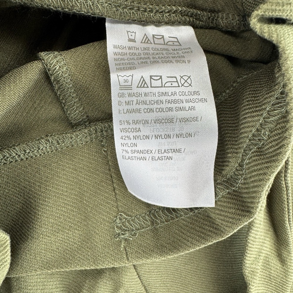 Studio Park x Kerstin Lindquist Knit Twill Paperbag Shorts Size XL Green - Picture 2 of 8